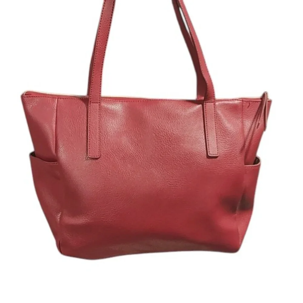 Relic | Wine Red Tote Bag | Card Holder | GUC
